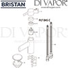 Bristan Flute Basin Mixer Clicker Waste Spares